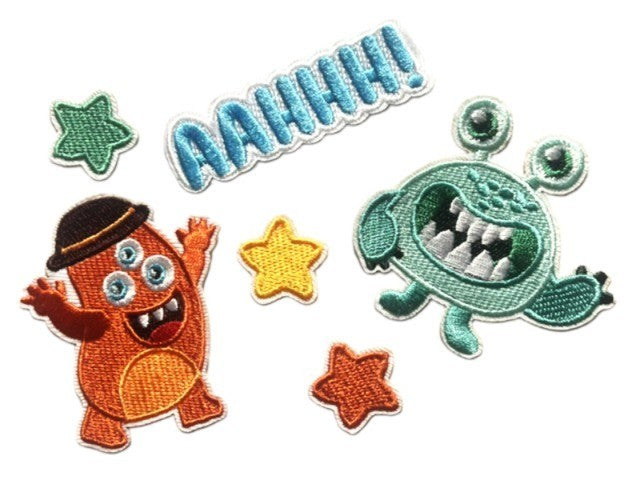 Cartoon Monster Patch Embroidered Patches Iron on / Sew on / Glue on - 4