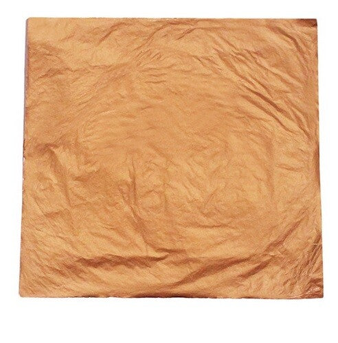 100 Sheets Rose Gold Silver Copper Leaf Foil Gilding Decoupage 14x14cm - Copper