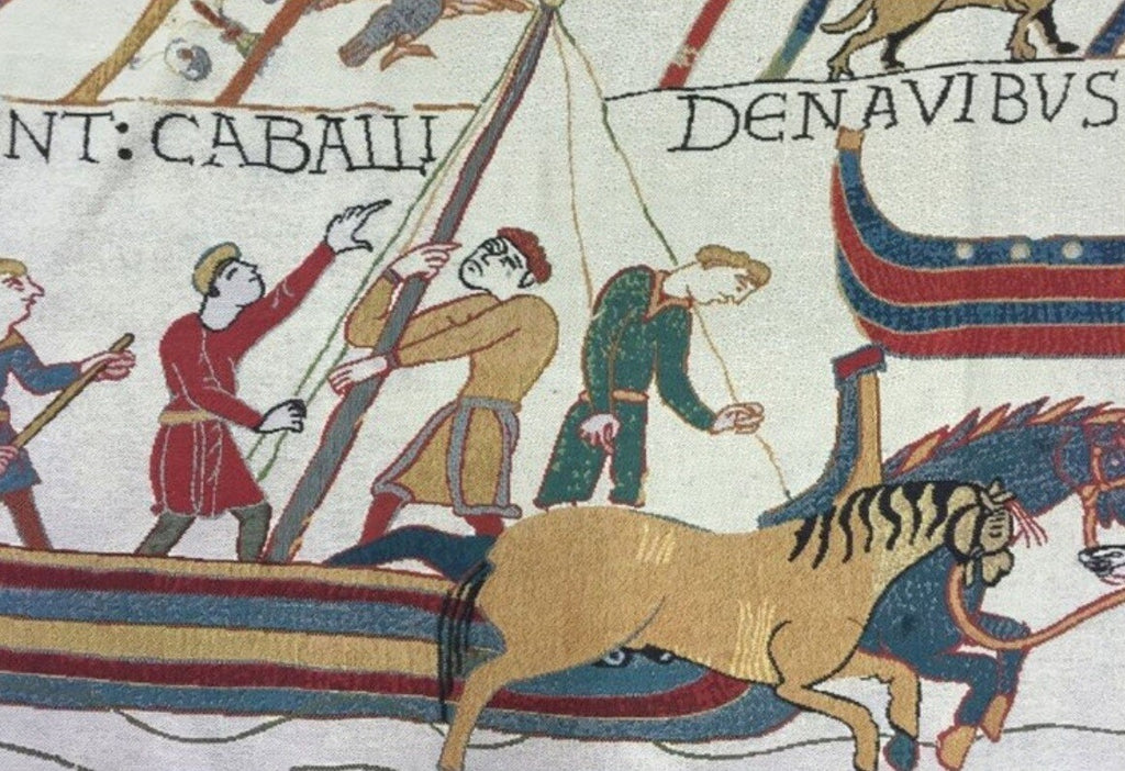 Bayeux Medieval Normandy Invasion England Loom Woven Tapestry 80x140cm #3