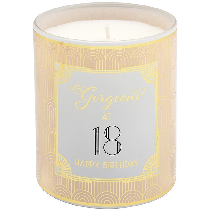 18th Birthday Gift - Gorgeous Candle 18th Birthday - 30 Hour Burn Time - Vanilla