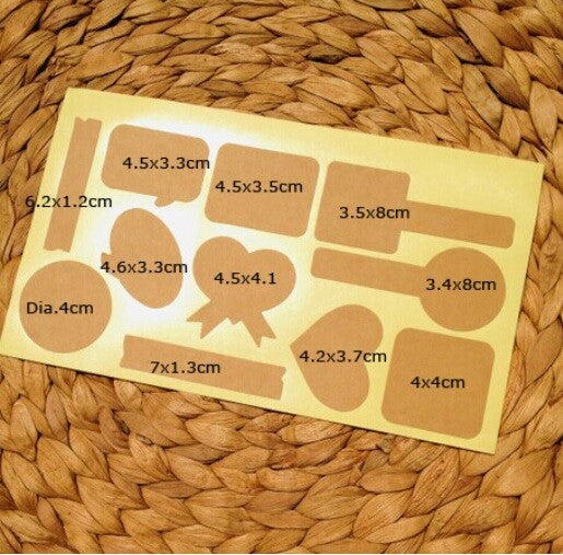100 x Various Designs Blank Craft Sticker Labels Craft Card Sealing Stickers