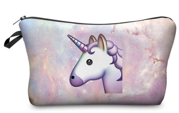 3D Unicorn Celeb Make Up Cosmetic Bag Pouch Purse Pencil Case Bag Travel Gift - 1 Unicorn