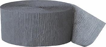 Buy 3 Rolls Crepe Streamer Crepe Paper Party Decoration Streamers 81 ft - Grey x 3 rolls