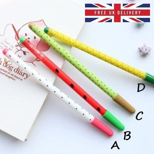 Fruit Design Gel Pen Pens Stationery Pineapple Watermelon School Office Kawaii - A - Dragon Fruit