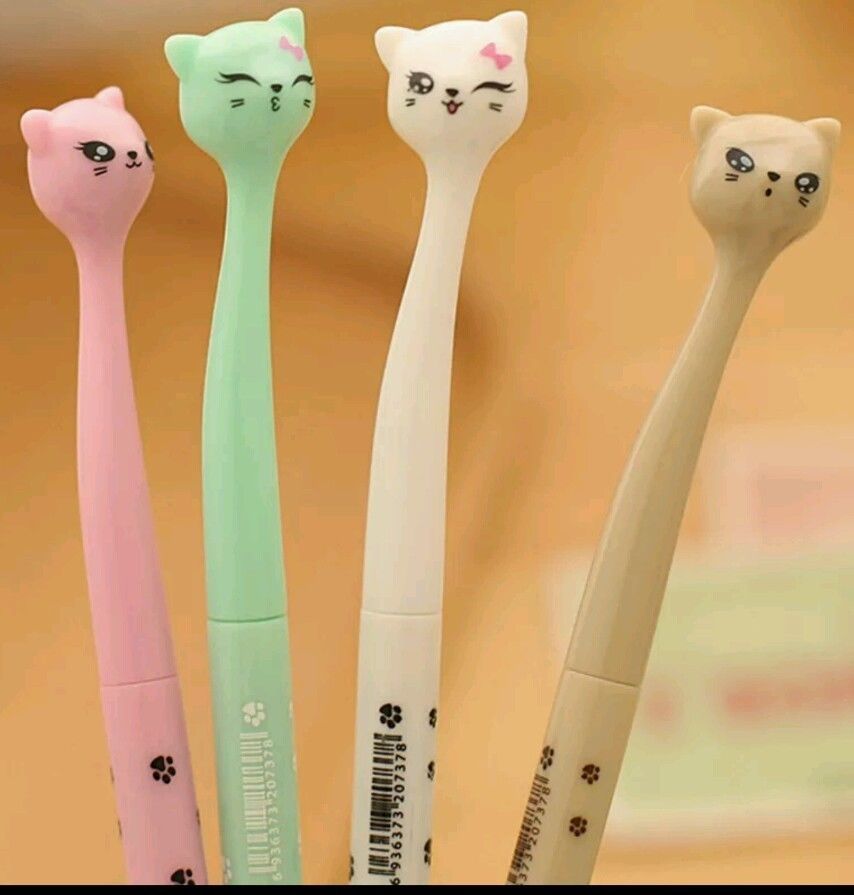 Cute Kawaii Cat Black Ink Gel Pen Stationery Gift School Office Japan Pens