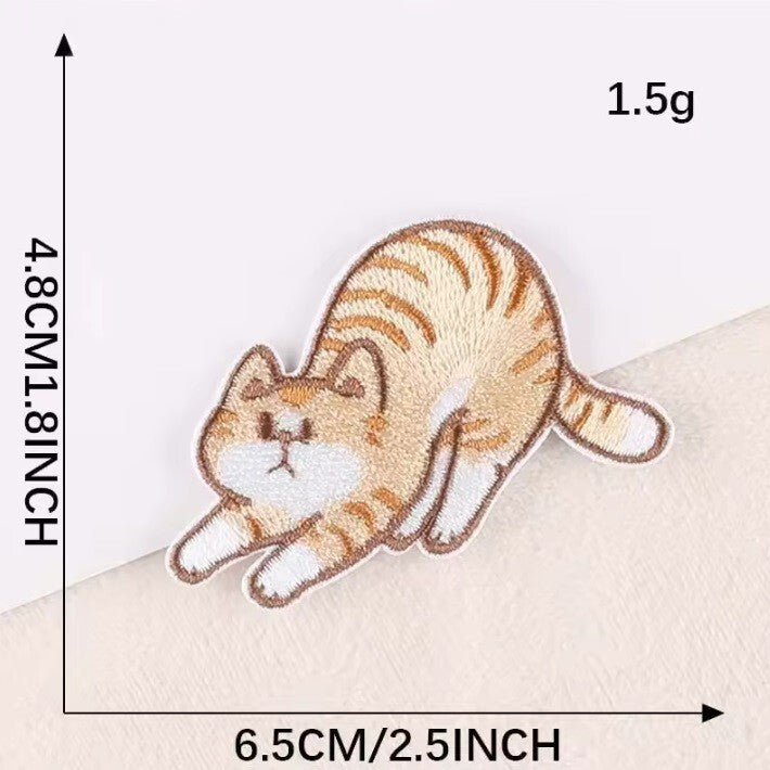 Cat Embroidered Patch Cats Embroidery Patches Iron on / Sew on / Glue on - 4