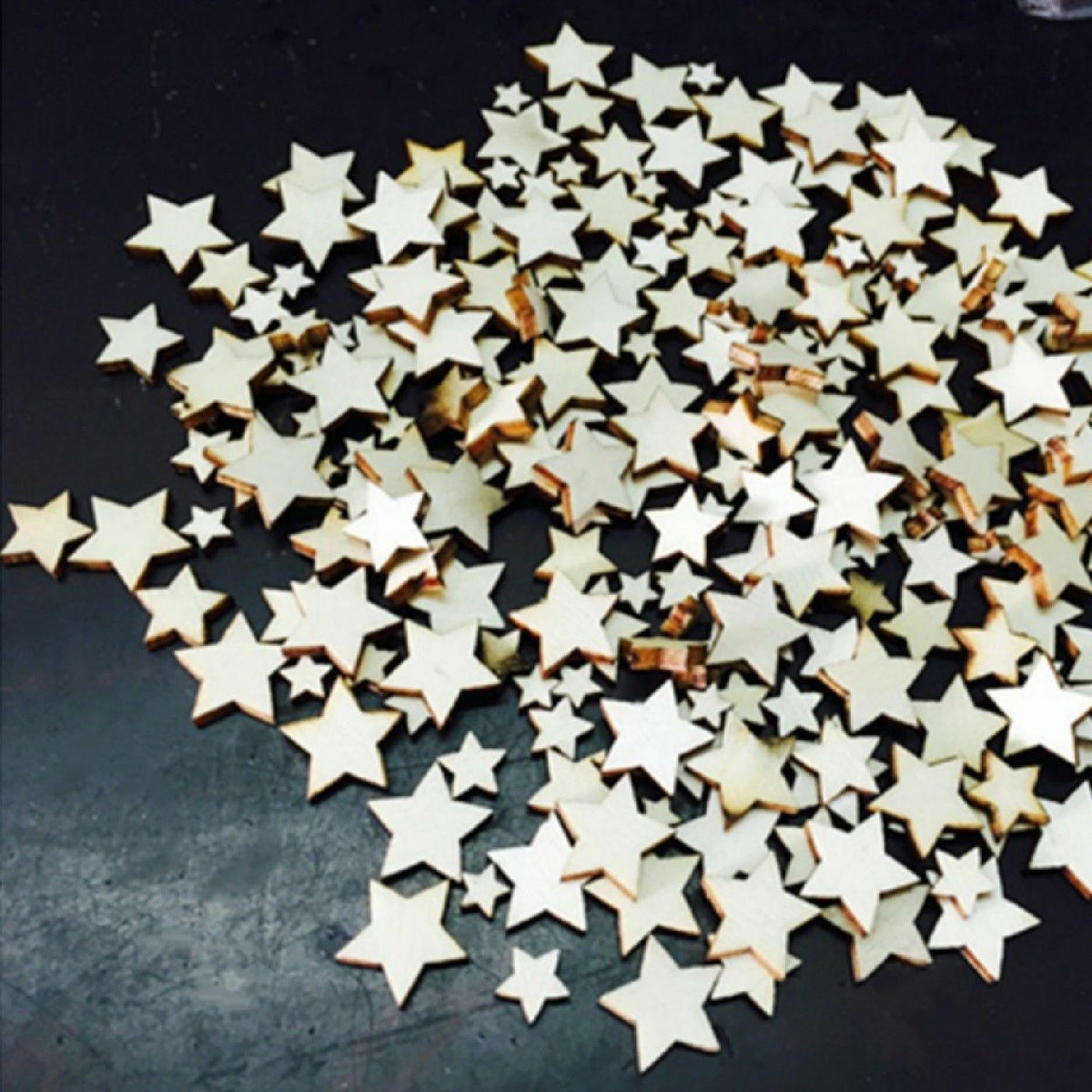 Wooden Mini Mixed Stars Embellishments weddings craft scrapbook card making