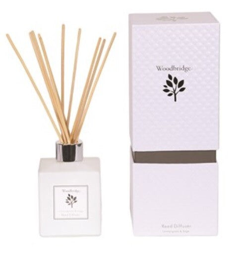 Woodbridge Premium Luxury Reed Diffuser Boxed Scented Home Gift - Lemon Grass & Sage Reed Diffuser 120ml