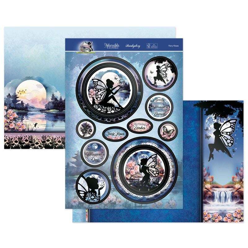 Hunkydory Greeting & Birthday Card Making Kits Luxury Topper Set Pack Toppers - Fairy Kisses