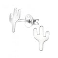 925 Sterling Silver Minimalist Cactus Earrings Cactus Studs & Mini Gift Box 611