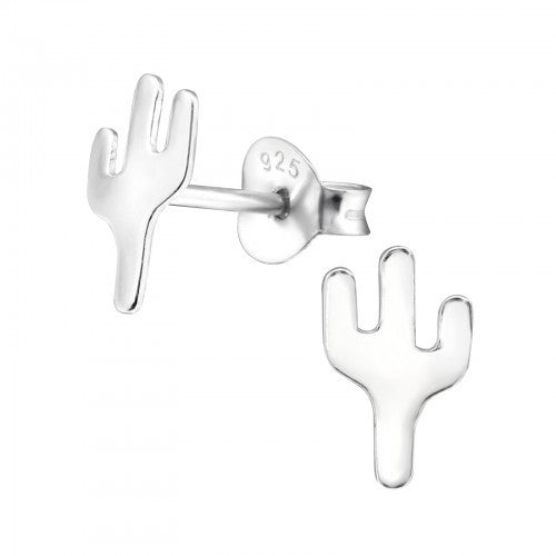 925 Sterling Silver Minimalist Cactus Earrings Cactus Studs & Mini Gift Box 611