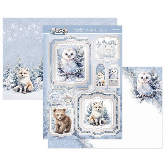 Hunkydory Christmas Card Making Kits Festive Xmas Luxury Topper Set Pack Toppers - Frosted Forest