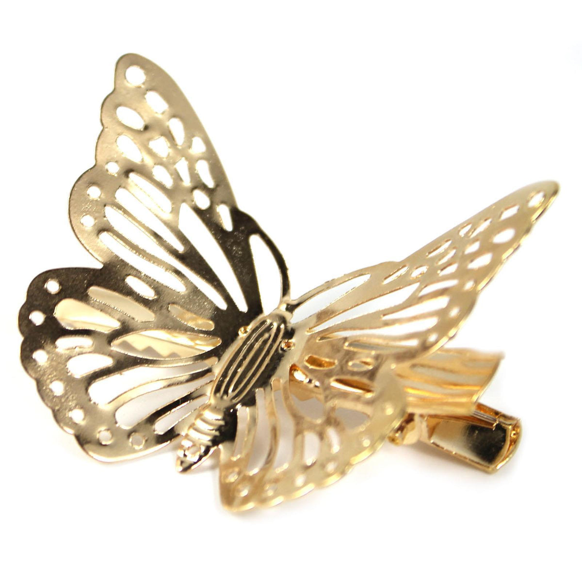 Bohemian Gold Butterfly Hair Clip Bridal Wedding Bridesmaid Party Hair Accessory