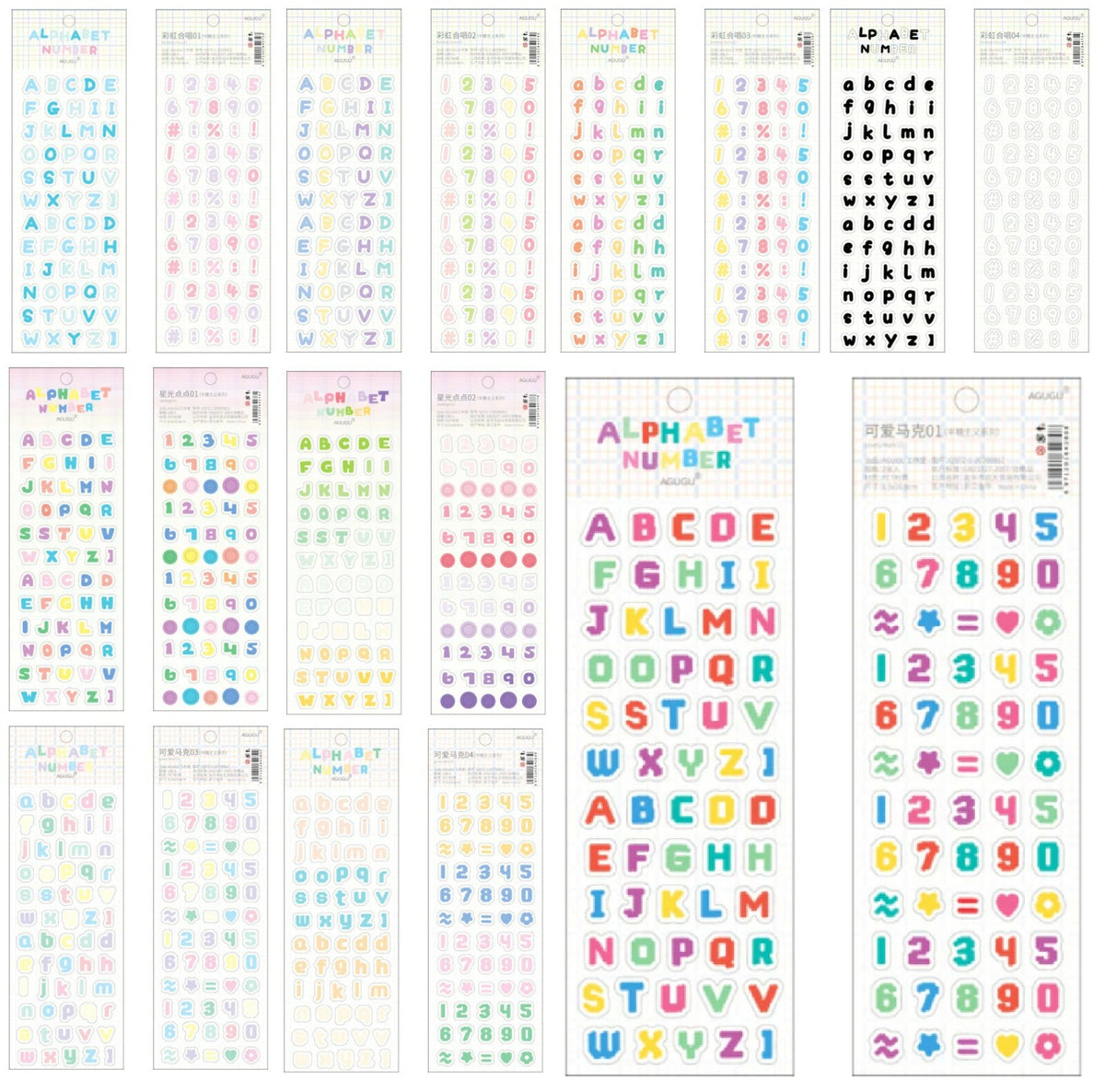 Self Adhesive Colourful Letters Number Alphabet Letter Numbers Craft Scrapbook