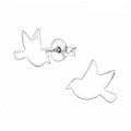 925 Sterling Silver Owl Bird Dove Swallow Flamingo Earrings & Gift Box - Silver Bird 10x8mm