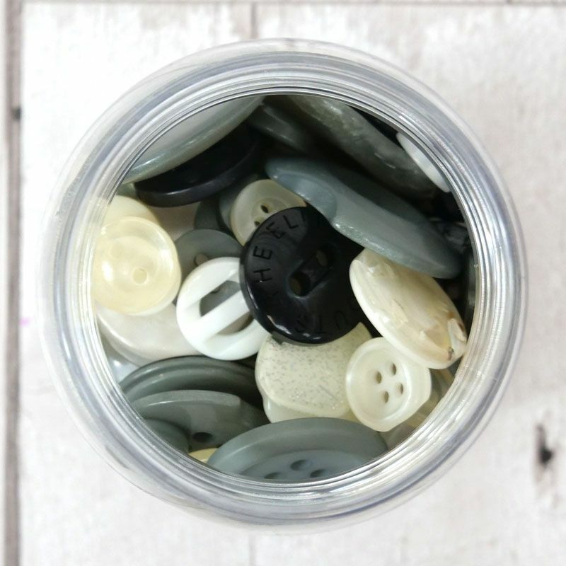 Jar of Buttons Assortment Button Button It! Craft Scrapbook Cardmaking Hunkydory