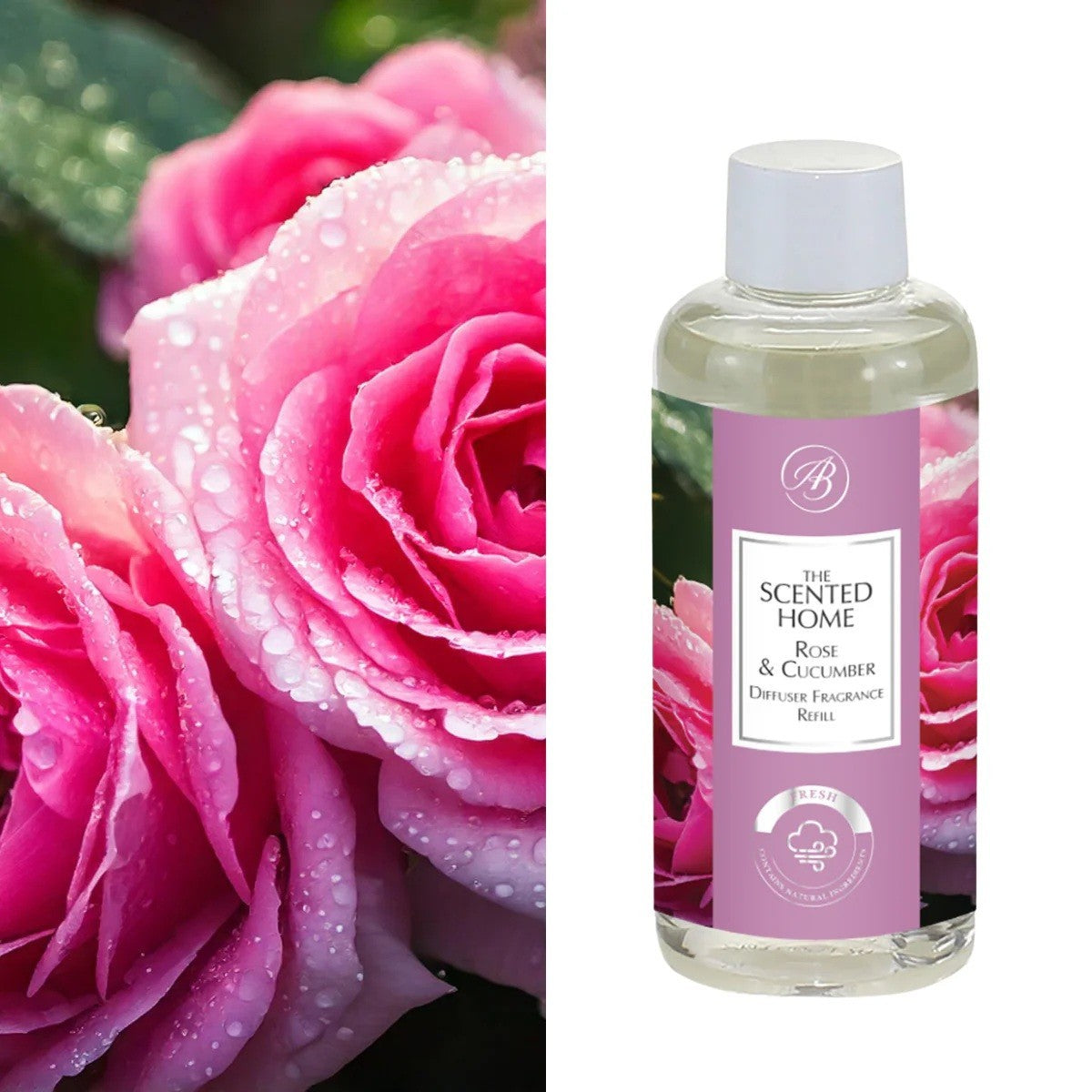 Ashleigh & Burwood Reed Diffuser Refill Scented Home Fragrance 150ml - Rose & Cucumber