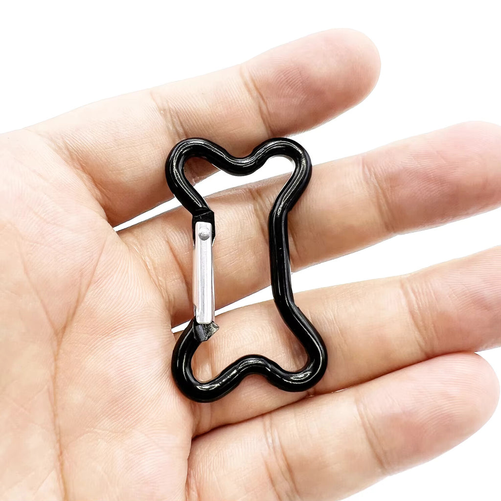 Carabiner Dog Bone Shaped Spring Clip Clasp Snap Hook Keyring Craft Toy