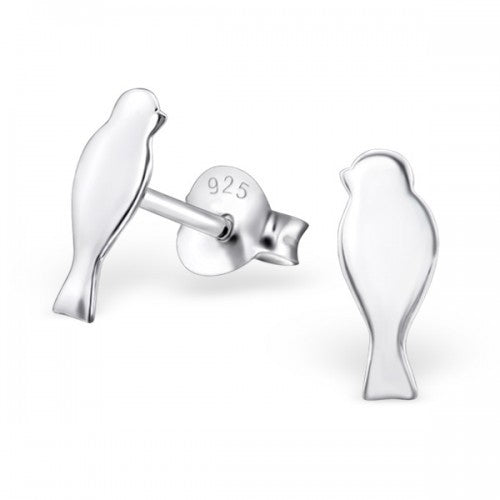 925 Sterling Silver Dove Bird Minimalist Stud Earrings & Gift Box #7