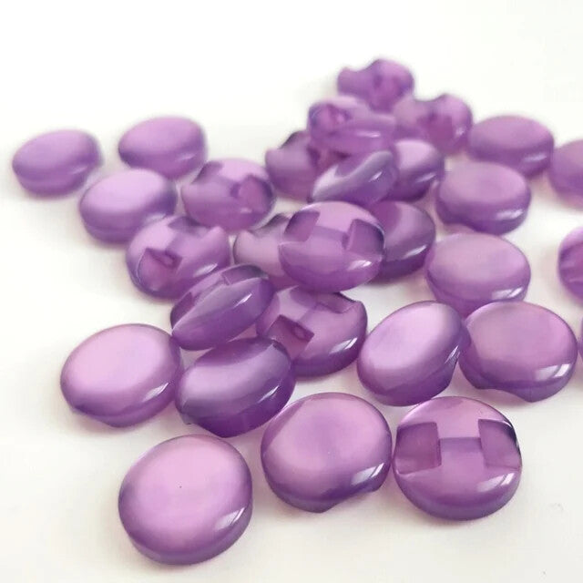 12mm / 1.2cm Buttons - 12 colours - Baby Knitting Clothing Knit Button Flatback - Purple