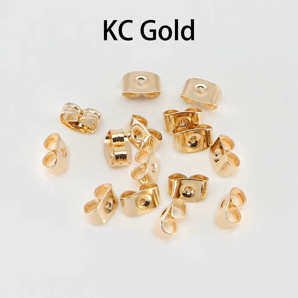 Butterfly Earring Backs Silver Gold Various Quantities Craft Replacement Spares - KC Gold