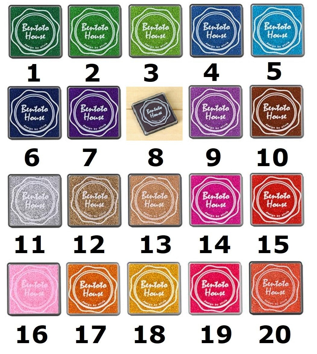 Craft Pigment Ink Pad for Paper Wood Fabric Scrapbook 20 colours - Size 4x4cm - 8. Black