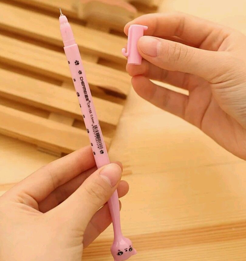 Cute Kawaii Cat Black Ink Gel Pen Stationery Gift School Office Japan Pens
