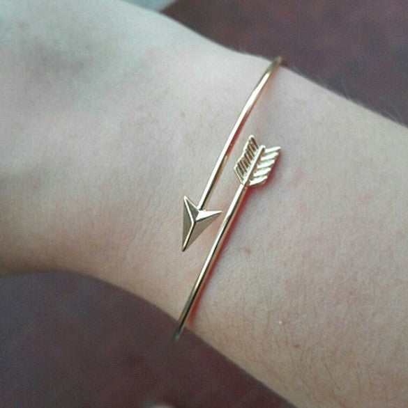 Arrow Courage Bravery Bangle Cuff Bracelet Bangle Gold or Silver