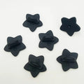 Star Coloured Rubber Pin Backs Keepers Replacement Uniform Badge Comfort Fit - Black