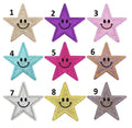 Glitter Star Patch Iron on Sew on Happy Stars 9cm - 2
