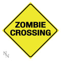 Zombie Crossing Walking Dead Metal Wall Plaque 21.5 cm Nemesis Now