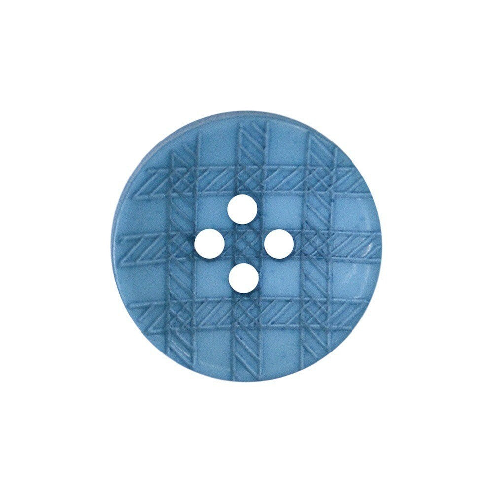 Eco Recycled Check Gingham Buttons Blue Pink Baby Knitting - 11.5mm, 15mm, 20mm - Denim