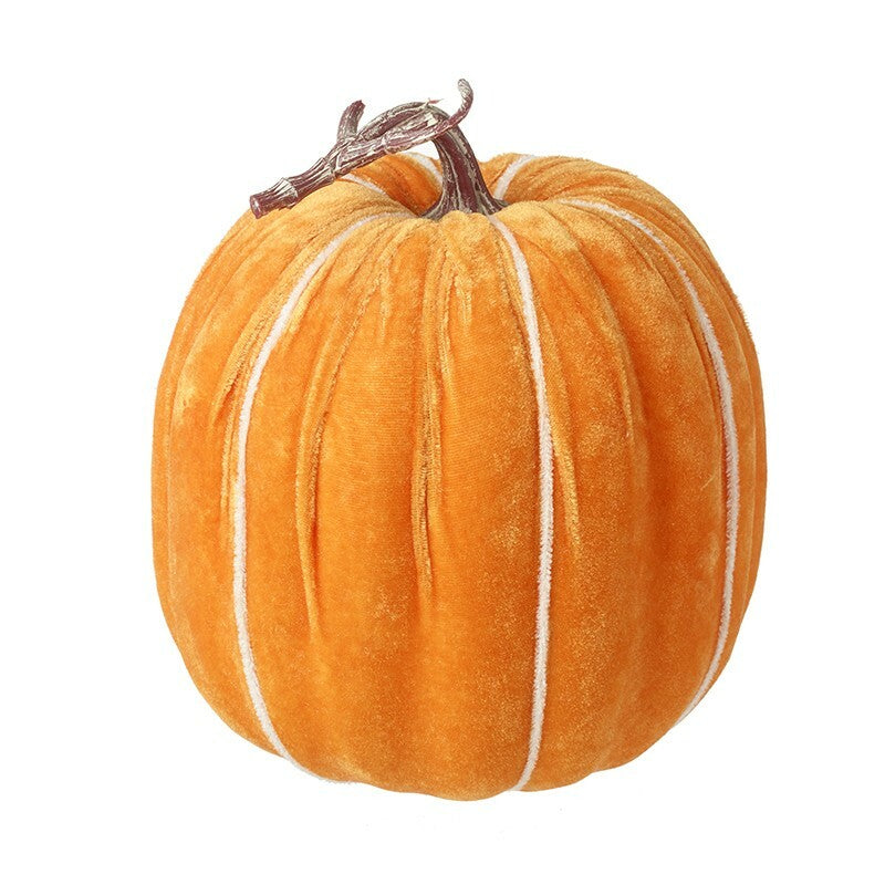 Velvet Pumpkin Halloween Pumpkins Ornament Prop Party Autumn Decoration Craft