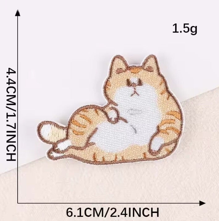 Cat Embroidered Patch Cats Embroidery Patches Iron on / Sew on / Glue on - 5