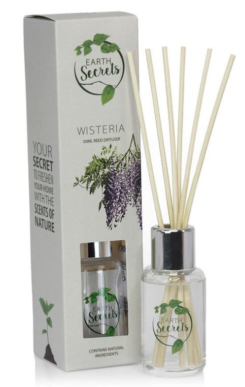 Ashleigh & Burwood Earth Secrets Reed Diffuser Boxed Home Scented Gift - Wisteria