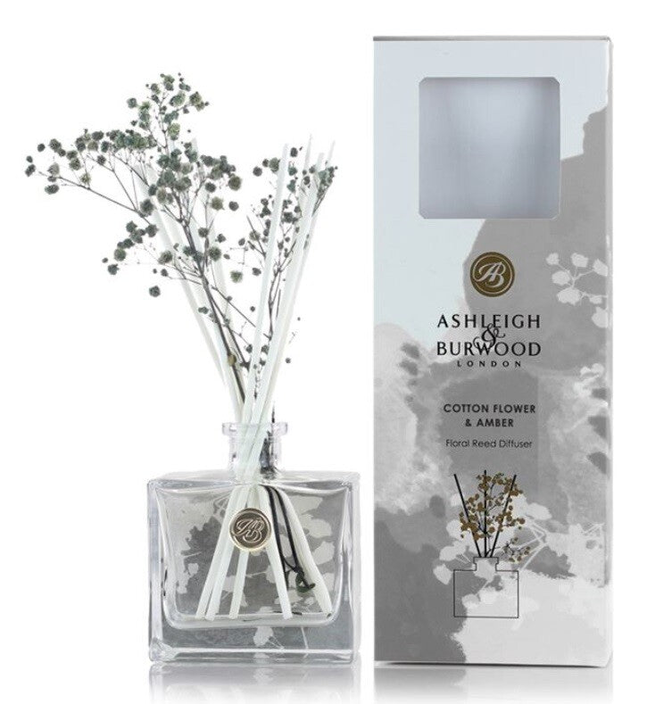 Ashleigh & Burwood Life in Bloom Reed Diffuser or Refill Scented Home Gift - Diffuser - Cotton Flower & Amber