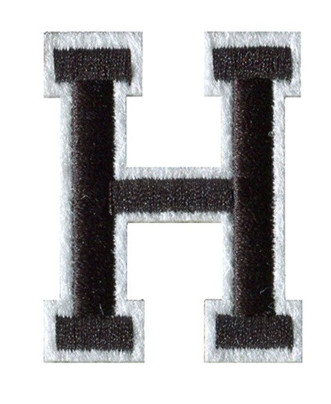 Black Letter Patch Patches Iron or Sew on Alphabet Embroidery Customise Clothes