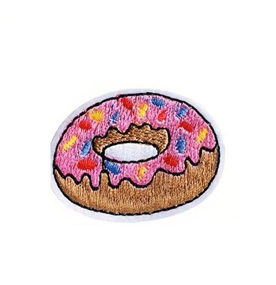 Cupcake Embroidery Patch Cake Patches Iron on / Sew / Glue Embroidered Cakes - Small Donut