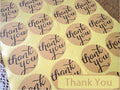 Round Paper Labels 'Thank you' Gift Food Kraft Craft Stickers Seal TY1