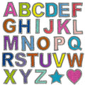 Multicoloured Letter Patch Iron or Sew on Alphabet Embroidery Customise 3cm