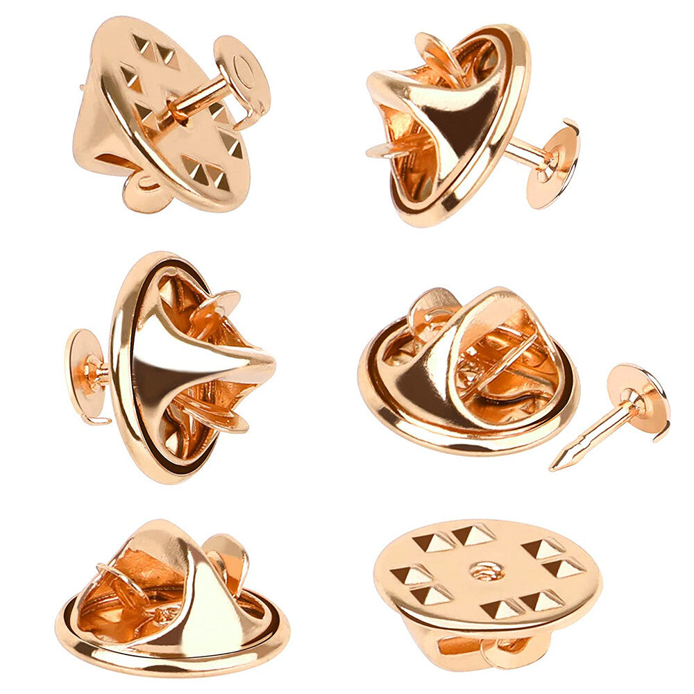 Butterfly Clutch Clips with Stud Pin Badge Backs Lapel Brooch Clasp