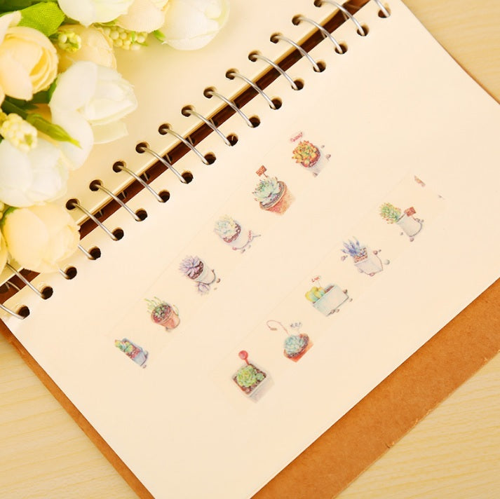 Gardening Plant Washi Tape Decorative Paper Sticky Adhesive Sticker Craft UK 10M