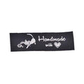 Black Fabric Labels Tag Handmade With Love Sew On Garment Cotton Clothing Label - Cat Long