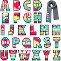 7cm Colourful Chenille Towel Patch Letter Patches Iron Sew on Alphabet Letters