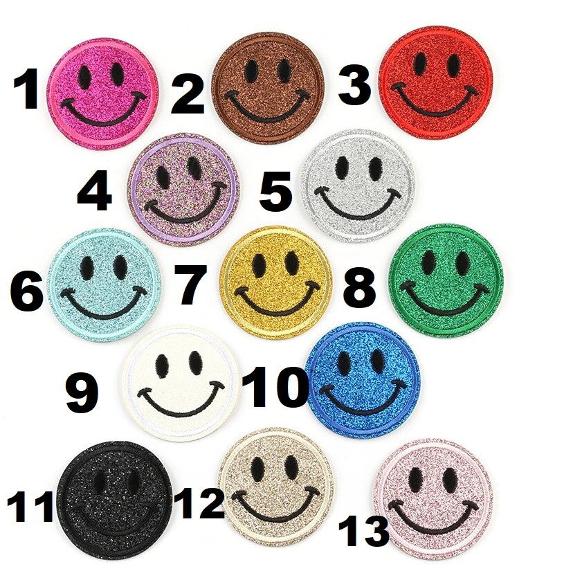 Glitter Patch Applique Customise Iron on Patches 5.5cm - 5
