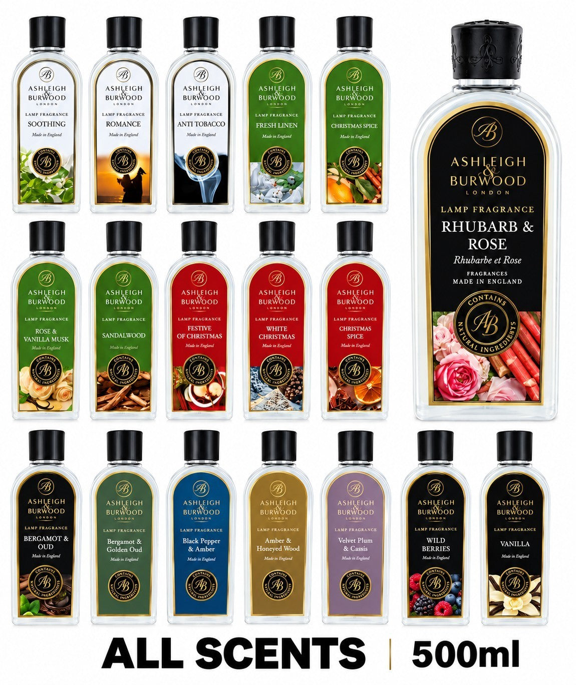 Ashleigh Burwood Catalytic Lamp Oil Fragrance Burner Refill Bottle Free Delivery - 500ml