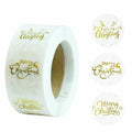 Merry Christmas Clear Happy Xmas Labels Stickers Gift Craft Sticker 2.5cm