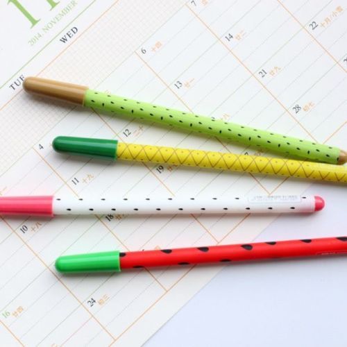 Fruit Design Gel Pen Pens Stationery Pineapple Watermelon School Office Kawaii