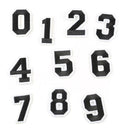 Number Patch Iron or Sew on Numbers Varsity Patches Customise Clothing 5x3cm - Black