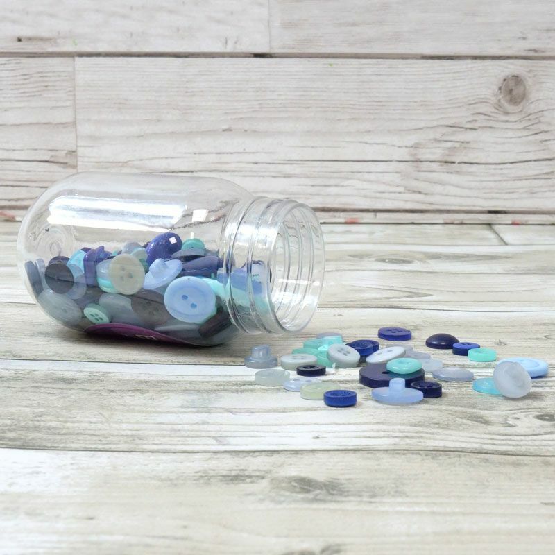 Jar of Buttons Assortment Button Button It! Craft Scrapbook Cardmaking Hunkydory